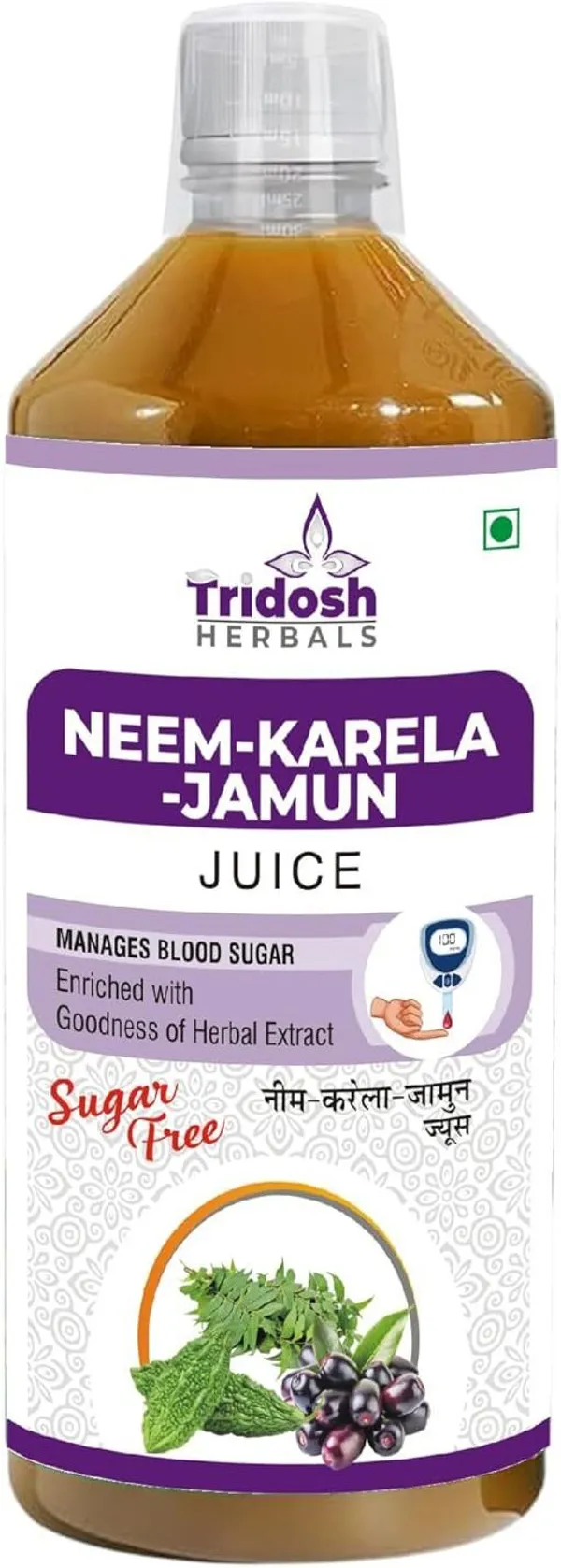TRIDOSH_HERBALS_Jamun_Neem_Karela_Juice_1L_|_Ayurvedic_Herbal_Juice_For_Sugar_Control_&_Detox_(1_L)
