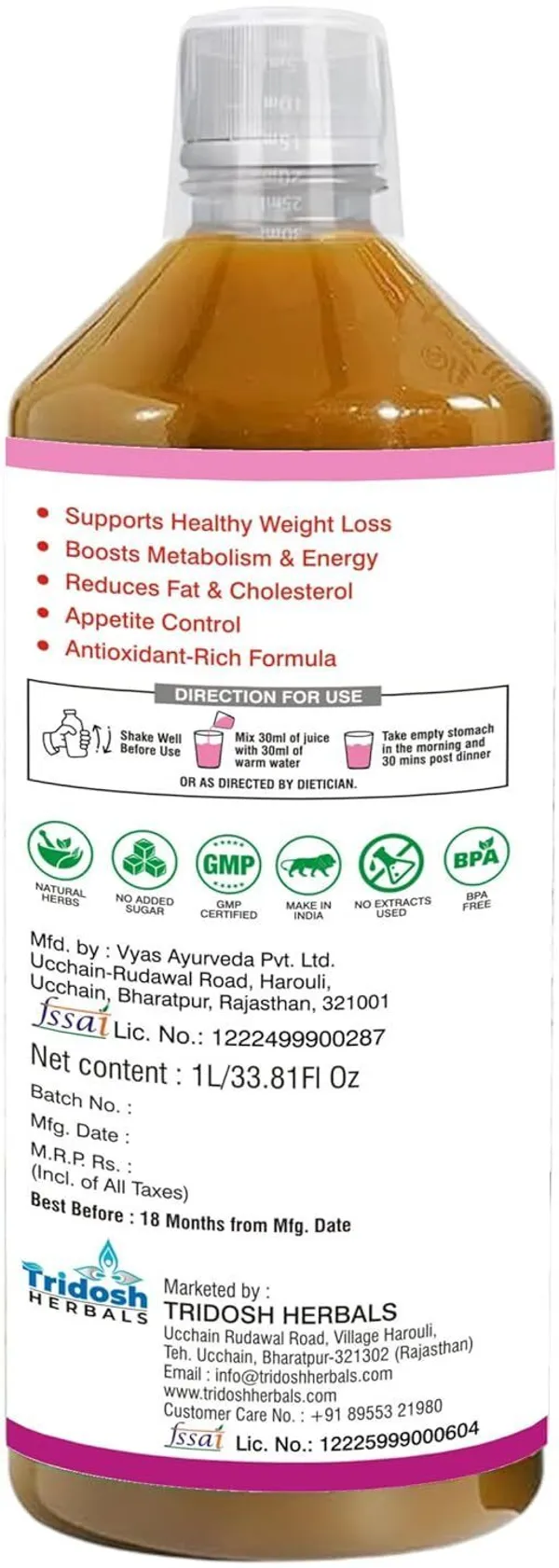 TRIDOSH_HERBALS_Fat_Reducer_Juice_–_Natural_Weight_Management_Drink_(1_L)