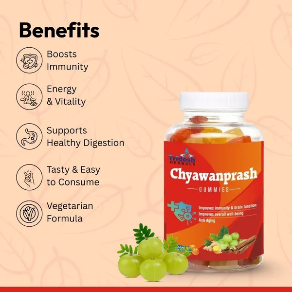 TRIDOSH_HERBALS_Chyawanprash_Gummies_|_Immunity_Booster_Gummies_With_Amla_&_Herbs_(60_No)