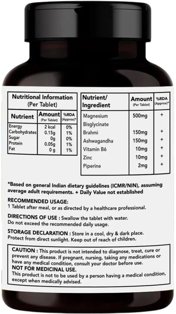 TRIDOSH_HERBALS_Magnesium_Plus_Tablets|Supports_Nerve_Health,_Muscle_Function_&_Stress_Balance_(60_Tablets)