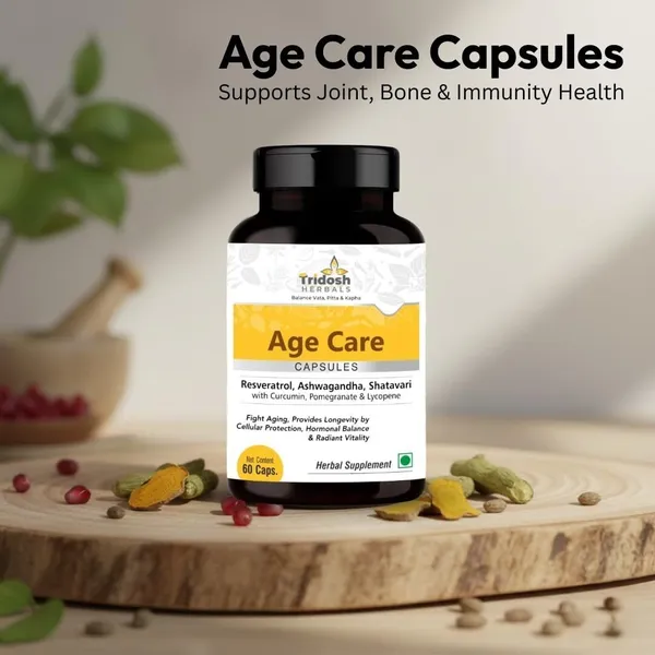 TRIDOSH_HERBALS_Age_Care_Capsules|Anti-Ageing_Herbal_Supplement|Ashwagandha,Shatavari_&_Curcumin_(60_Capsules)