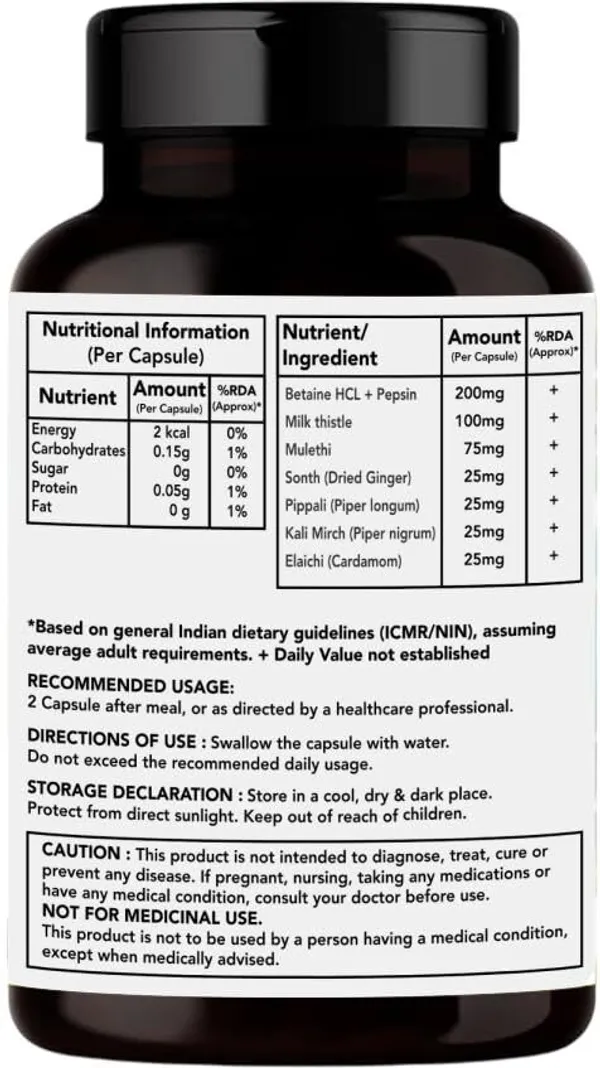 TRIDOSH_HERBALS_Gut_Care_Capsules|Supports_Digestive_Health_&_Gut_Balance|Riphala,Ginger,Fennel_(60_Capsules)