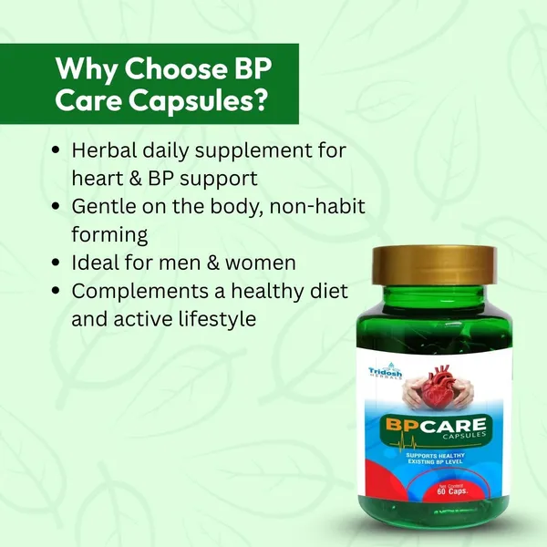 TRIDOSH_HERBALS_Bp_Care_Capsules|Support_Healthy_Blood_Pressure_Levels_And_Heart_Health_(60_Capsules)