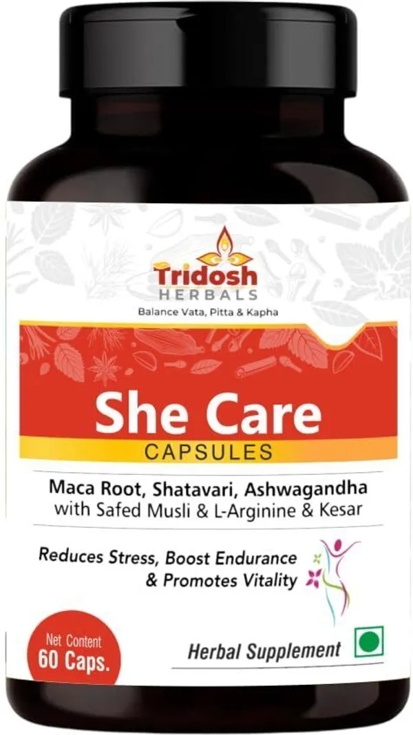 TRIDOSH_HERBALS_She_Care_Capsules|For_Women_Health_Support|Stress_Relief_&_Vitality|Pcod_Relief_(60_Capsules)