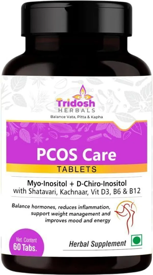 TRIDOSH_HERBALS_Pcos_Tablet|Hormonal_Balance_&_Metabolic_Health_In_Pcos|Myo-Inositol_Supplement_(60_Tablets)
