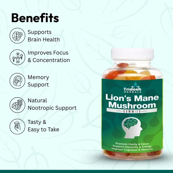 TRIDOSH_HERBALS_Lion’S_Mane_Mushroom_Gummies|Brain_Health,_Memory_&_Mental_Clarity_Support_(60_No)