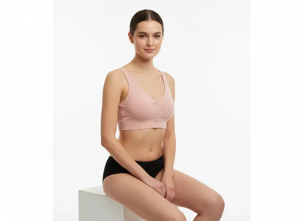 Ribbed_U_Back_Maternity_Front_Open_Snug_Fit_Comfort_Bra_For_Women_Light_Pink