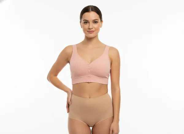 Ribbed_U_Back_Maternity_Front_Open_Snug_Fit_Comfort_Bra_For_Women_Light_Pink