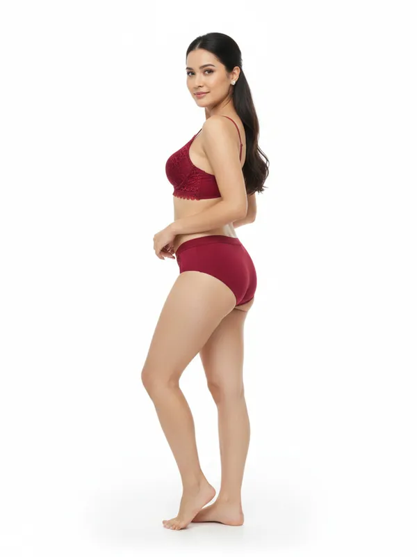 Bridal_Set_Cotton_Lace_Maroon_Non_Padded_Bra_And_Panty_Set_For_Women