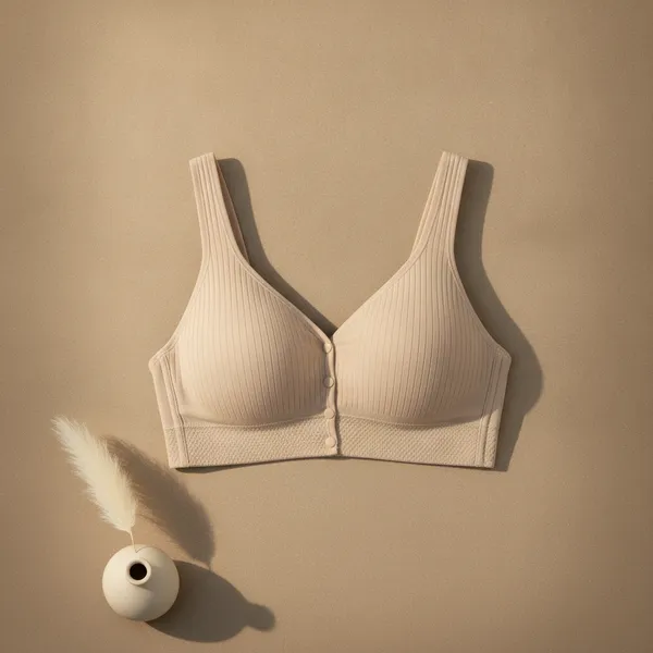 Ribbed_U_Back_Maternity_Front_Open_Snug_Fit_Comfort_Bra_For_Women_Light_Brown
