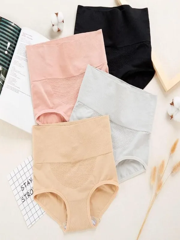 Beige_High_Waist_Seamless_Shaping_Panty_For_Women_Postpartum
