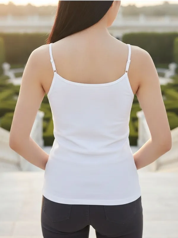 White_Imported_Fit_Camisole_Tank_Top_For_Women_With_Detachable_And_Adjustable_Straps