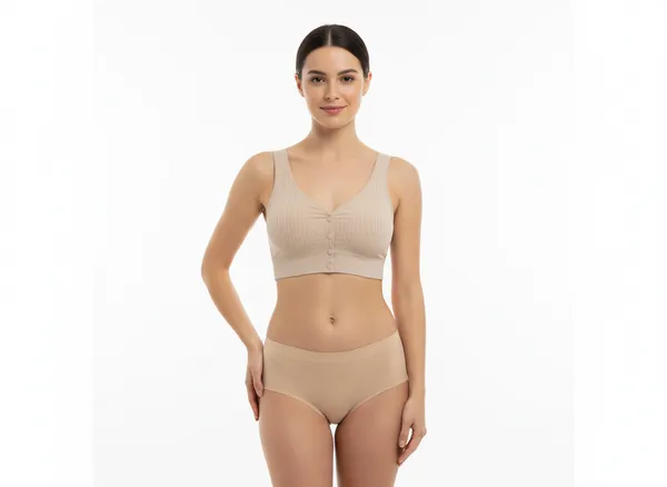 Ribbed_U_Back_Maternity_Front_Open_Snug_Fit_Comfort_Bra_For_Women_Light_Brown