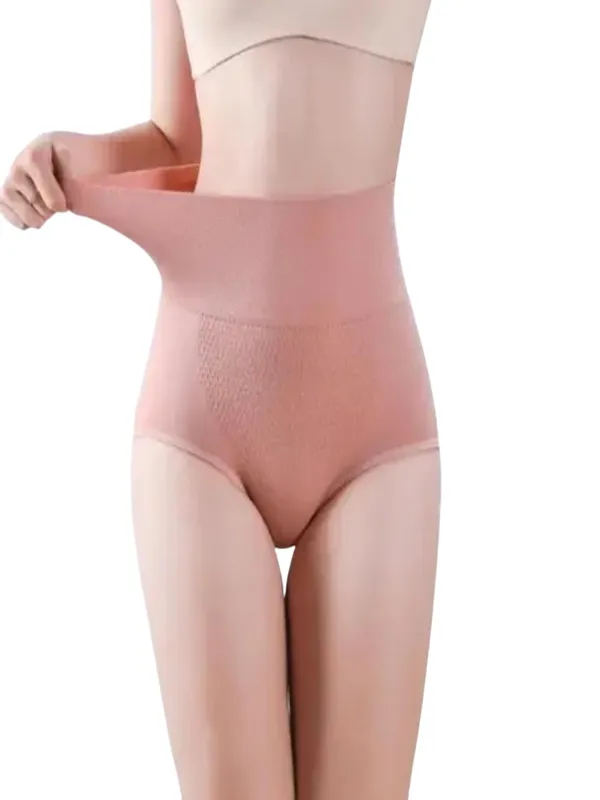 Pink_High_Waist_Seamless_Shaping_Panty_For_Women_Postpartum