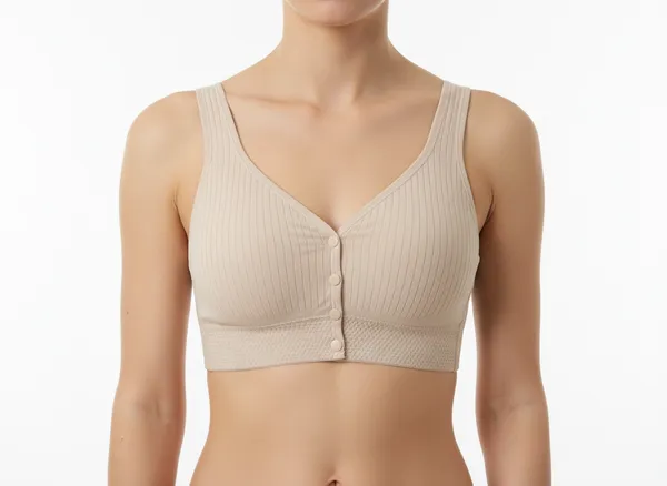 Ribbed_U_Back_Maternity_Front_Open_Snug_Fit_Comfort_Bra_For_Women_Light_Brown