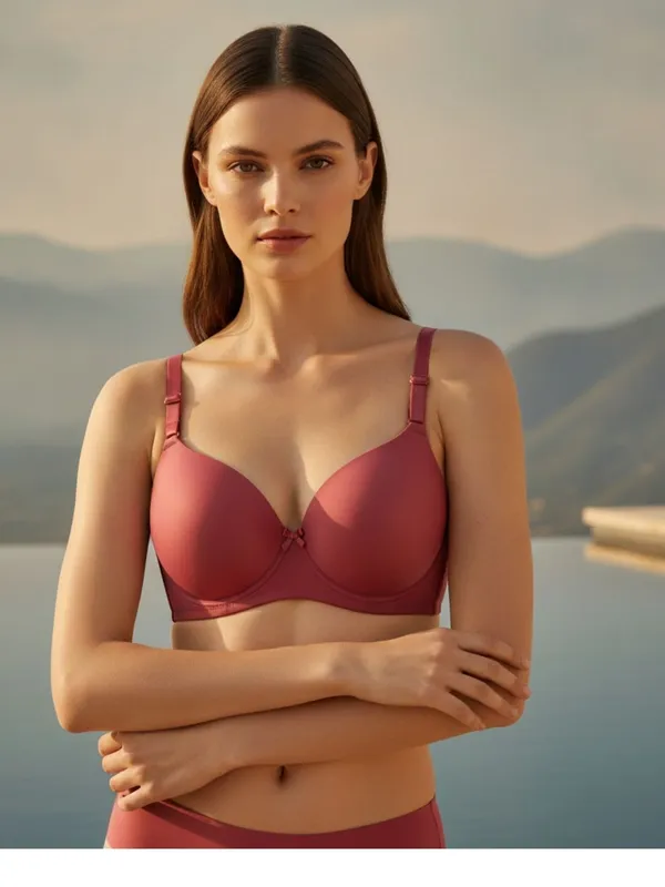 Maroon_Polyamide_Padded_Detachable_Strap_Bra_For_Women