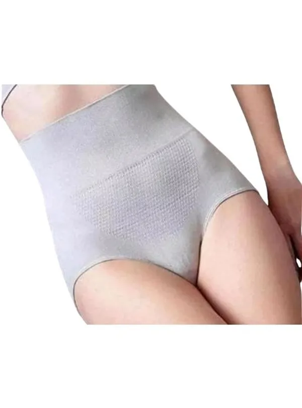Grey_High_Waist_Seamless_Shaping_Panty_For_Women_Postpartum