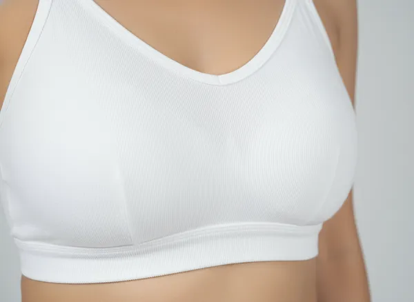 White_Ribbed_Wire-Free_Seamless_Bra_For_Women