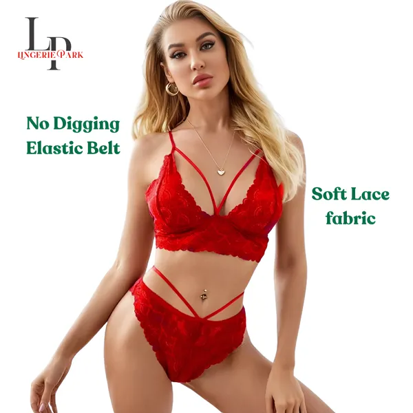 Red_Babydoll_Lace_Strappy_Bralette_For_Women