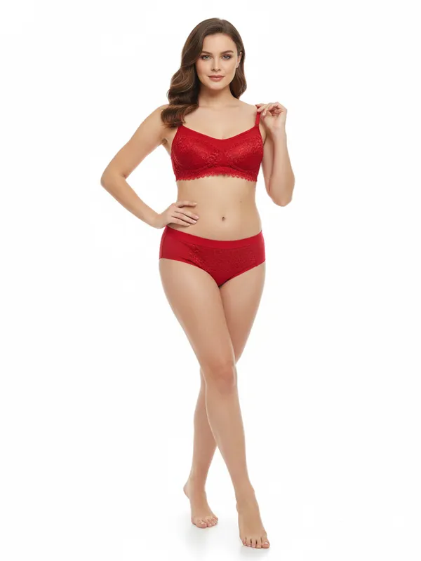 Bridal_Set_Cotton_Lace_Red_Non_Padded_Bra_And_Panty_Set_For_Women
