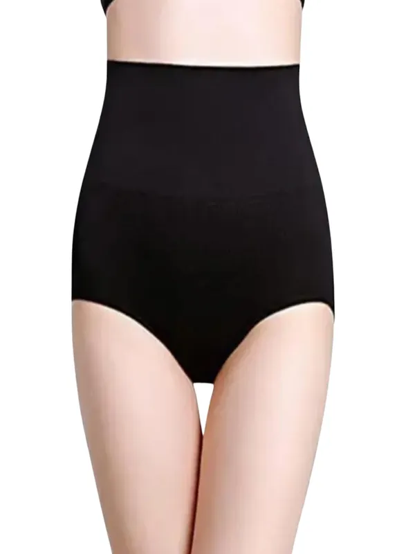 Black_High_Waist_Seamless_Shaping_Panty_For_Women_Postpartum