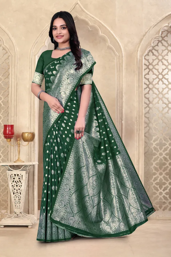 Banarasi_Silk_Saree_With_Zari_Work_-_Green