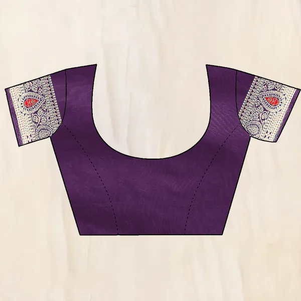Purple_Banarasi_Silk_Saree_With_Silver_Zari_Work