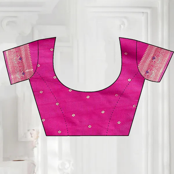 Banarasi_Silk_Saree_With_Zari_Weaving_-_Mehendi_Green_And_Magenta_Pink