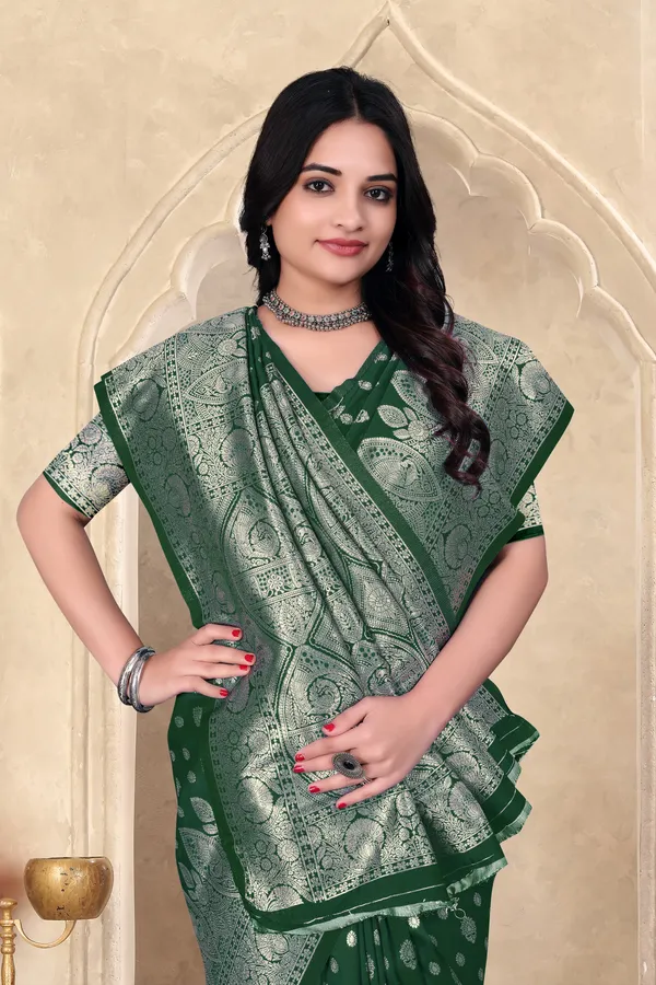 Banarasi_Silk_Saree_With_Zari_Work_-_Green
