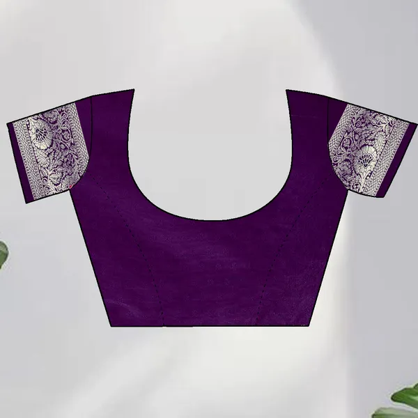 Purple_Banarasi_Silk_Saree_With_Silver_Zari_Work