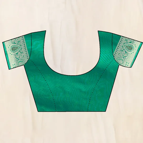 Banarasi_Silk_Saree_In_Green_With_Silver_Zari_Work