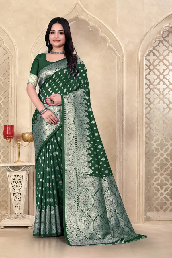 Banarasi_Silk_Saree_With_Zari_Work_-_Green