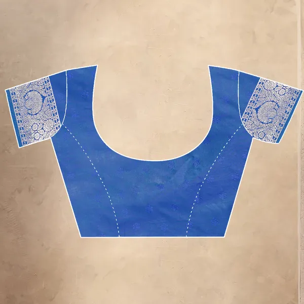 Blue_Banarasi_Silk_Saree_With_Silver_Zari_Work