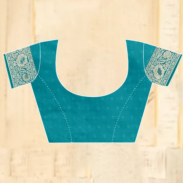 Turquoise_Blue_Banarasi_Silk_Saree_With_Silver_Zari_Work