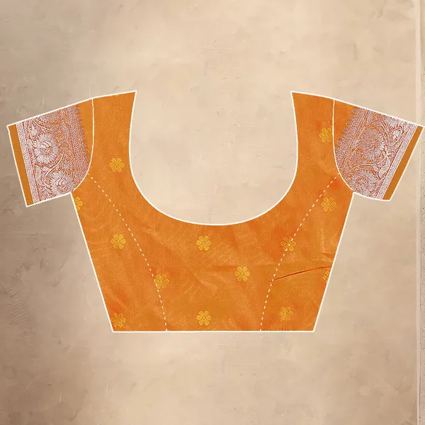 Mustard_Yellow_Banarasi_Silk_Saree_With_Silver_Zari_Work