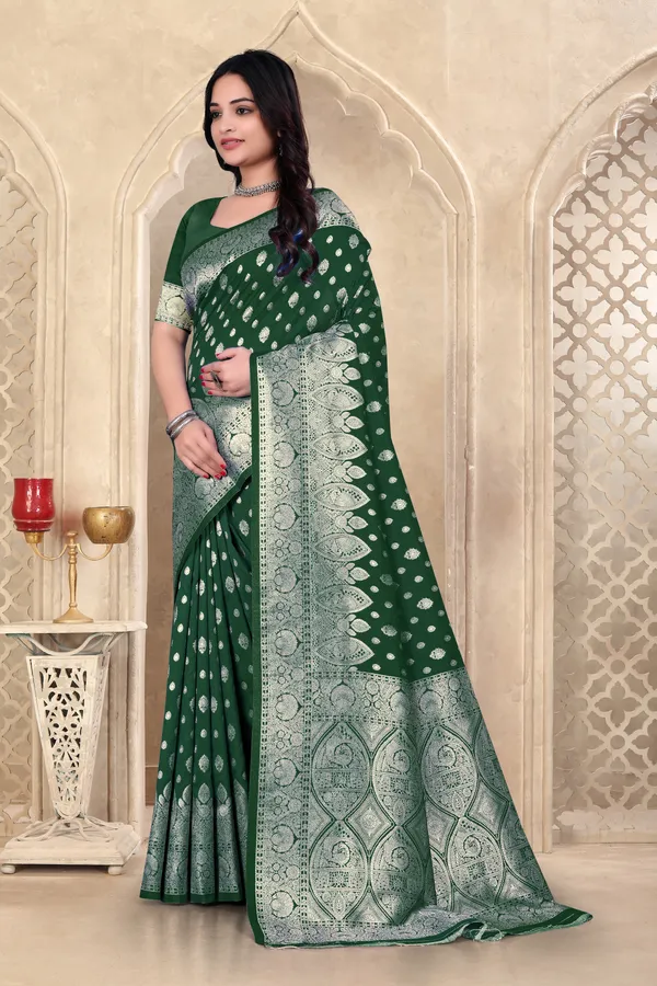 Banarasi_Silk_Saree_With_Zari_Work_-_Green