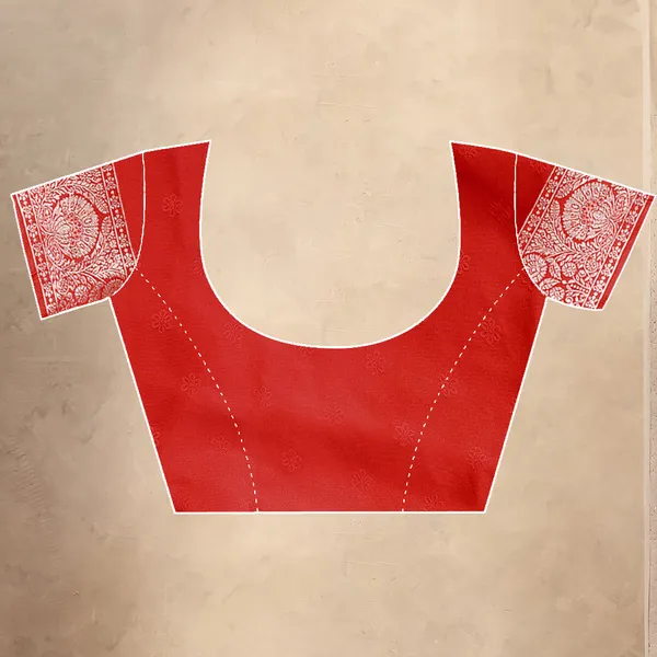 Red_Banarasi_Silk_Saree_With_Golden_Zari_Work