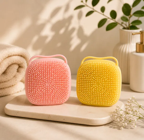 1_Pcs_Silicone_Fast_Foaming_Brush_Cute_Magic_Brush_Full_Body_Massage_Bathroom_Accessory_Pet_Shower_Brush_Replaceable_Body_Washcloth_(Pack_Of_3)