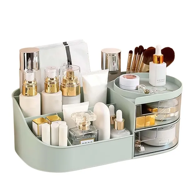 Makeup_Desk_Cosmetic_Storage_Box_Organizer_With_Drawers_For_Dressing_Table,Bathroom_Counter,_Elegant_Vanity_Holder_For_Brushes,_Eyeshadow,_Lotions,_Lipstick
