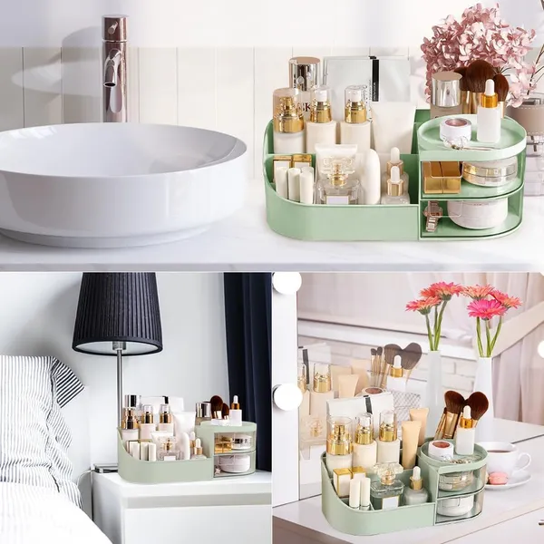 Makeup_Desk_Cosmetic_Storage_Box_Organizer_With_Drawers_For_Dressing_Table,Bathroom_Counter,_Elegant_Vanity_Holder_For_Brushes,_Eyeshadow,_Lotions,_Lipstick