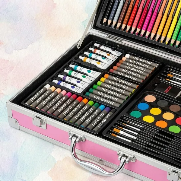 Art_Set_For_Kids_145_Pieces_Drawing_Kit_With_Colour_Pencils_Oil_Pastels_Paint_Brushes_Unicorn_Theme_Art_Set
