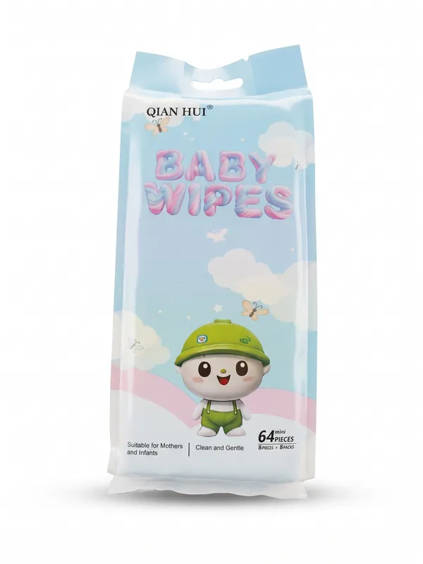 Travel_Cleaning_Wet_Wipes_Mother_Kids_Baby_Disposable_Skin_Hand_Mouth_Care_Tools_Mini_Paper_Portable_Soap_-_64_Pieces_(2_Packs)