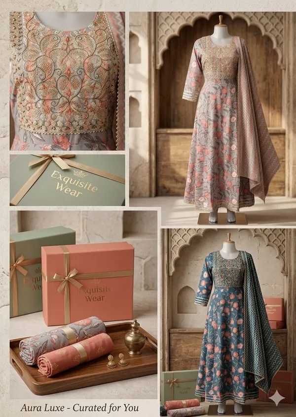 Peach_Cotton_Blend_Anarkali_Suit_Set_For_Women