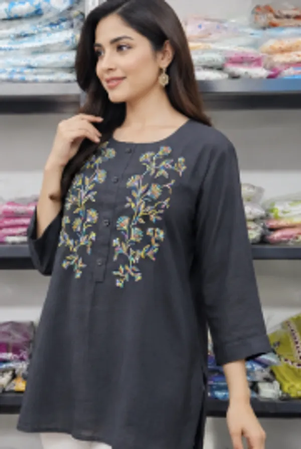 Charcoal_Embroidered_Cotton_Tunic_for_Women