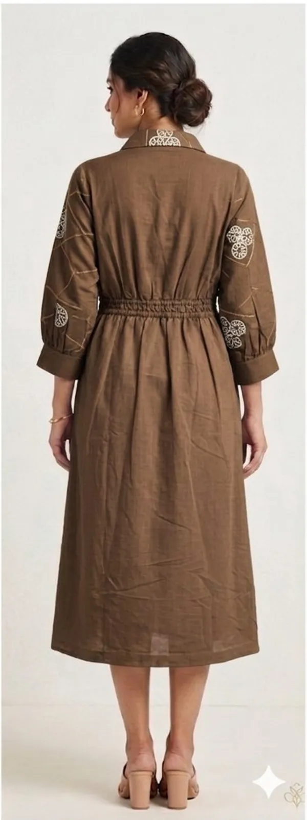 Chocolate_brown_Cotton_Shirt_Dress_For_Women