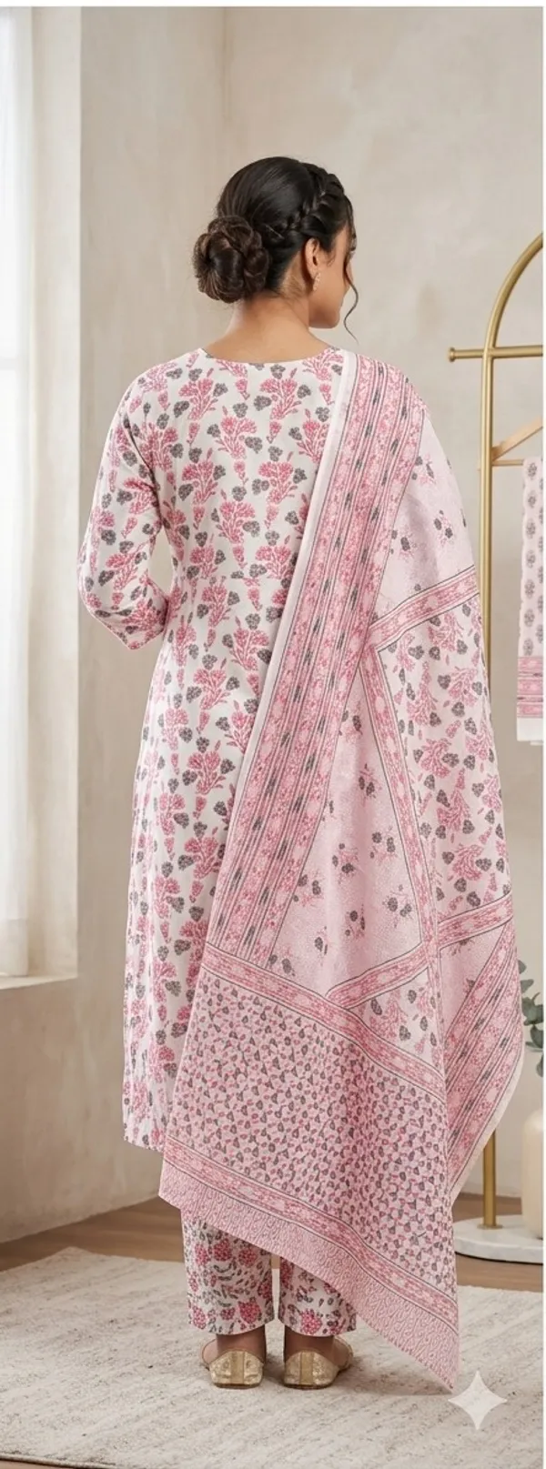 Elegant_Pink_Floral_Hand-Block_Print_Salwar_Suit_Set