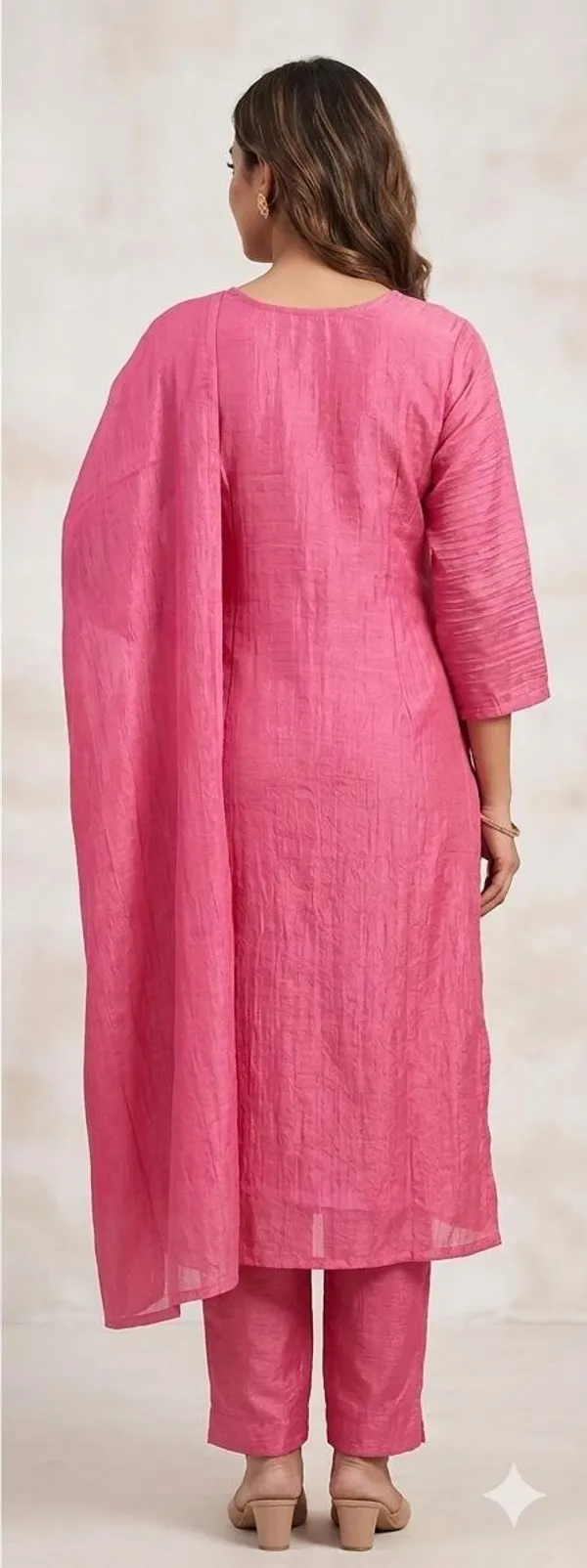 Pink_Georgette_Kurta_Set_And_Blue_Cotton_Kurta_Set_For_Women