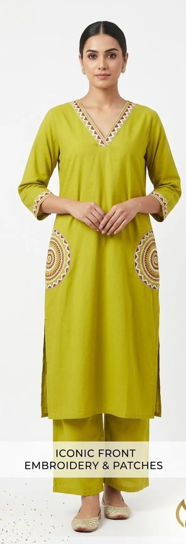 Lime_Green_Cotton_Kurta_Palazzo_Set_For_Women