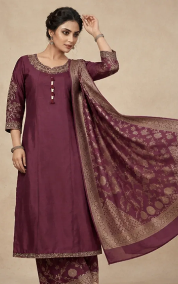 Maroon_Cotton_Ethnic_Suit_Set_For_Women