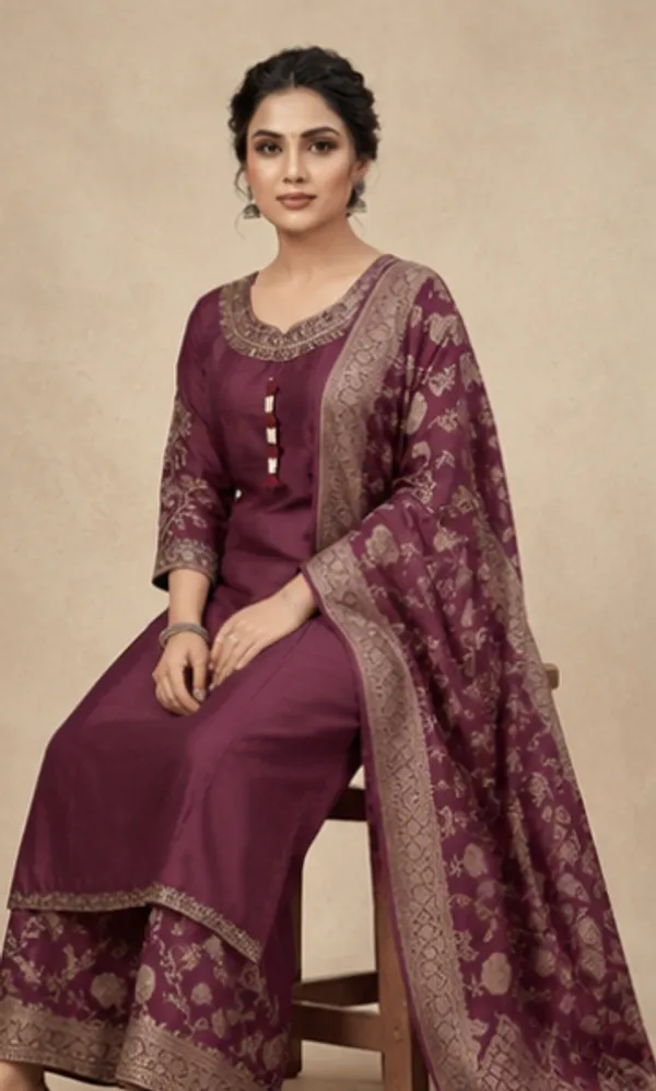 Maroon_Cotton_Ethnic_Suit_Set_For_Women
